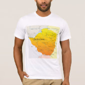 Kaart van Zimbabwe Mannen T-Shirt (Voorkant)