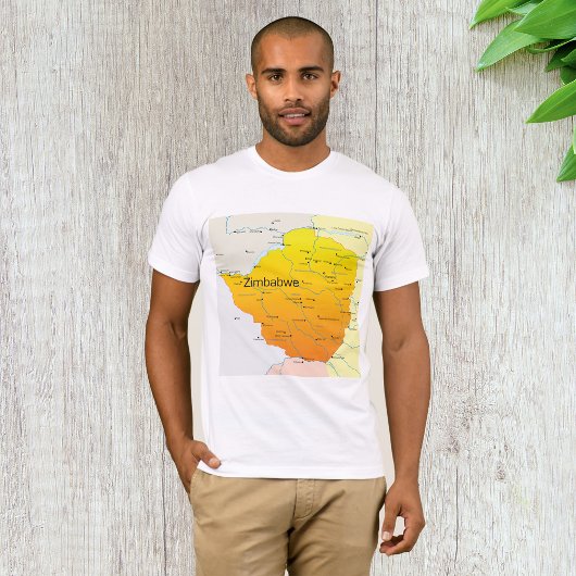 Kaart van Zimbabwe Mannen T-Shirt