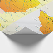 Kaart van Zimbabwe Wrapping Paper Cadeaupapier