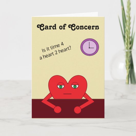 Kaart van zorg: lichtbruine blanco Kaart (Voorkant)