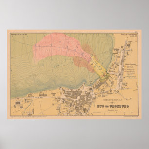  kaart van Zug Zwitserland (1887) Poster