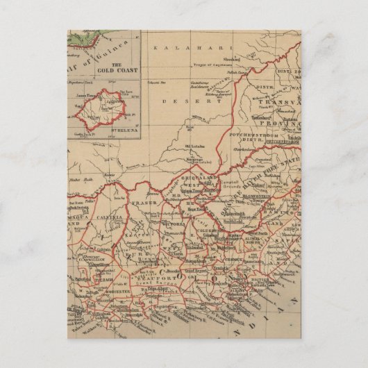  kaart van Zuid-Afrika (1880) (Voorkant)