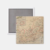  kaart van Zuid-Afrika (1880) Magneet (Voorkant / Achterkant)