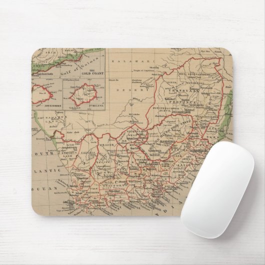  kaart van Zuid-Afrika (1880) Muismat (Met muis)