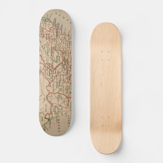  kaart van Zuid-Afrika (1880) Persoonlijk Skateboard (Voorkant)