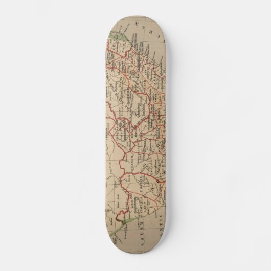  kaart van Zuid-Afrika (1880) Persoonlijk Skateboard (Voorkant)