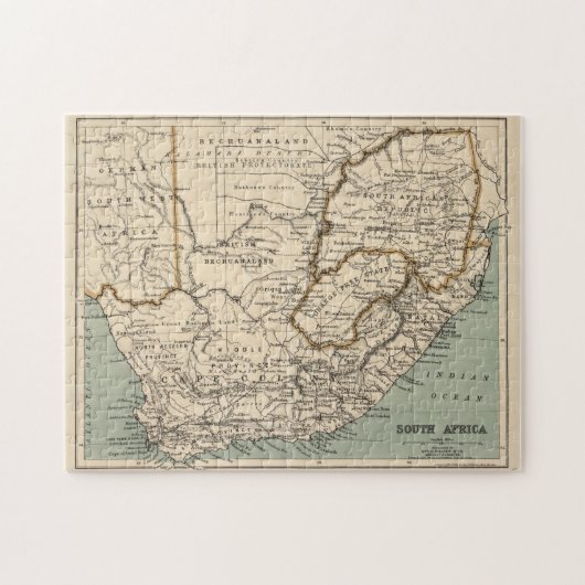  kaart van Zuid-Afrika (1889) Legpuzzel (Horizontaal)