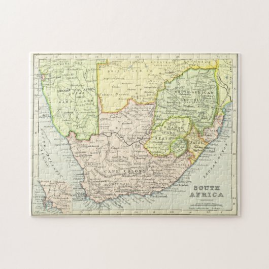 kaart van Zuid-Afrika (1899) Legpuzzel (Horizontaal)
