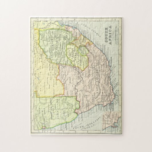  kaart van Zuid-Afrika (1899) Legpuzzel (Verticaal)