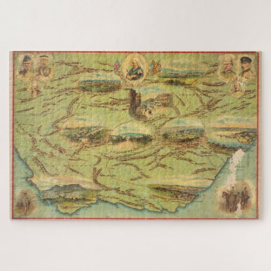  kaart van Zuid-Afrika (1900) Legpuzzel (Horizontaal)
