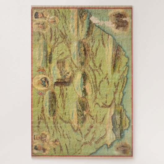  kaart van Zuid-Afrika (1900) Legpuzzel (Verticaal)