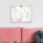 Kaart van Zuid-Afrika Canvas Afdruk (Insitu (Woonkamer))