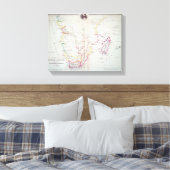 Kaart van Zuid-Afrika Canvas Afdruk (Insitu (Slaapkamer))