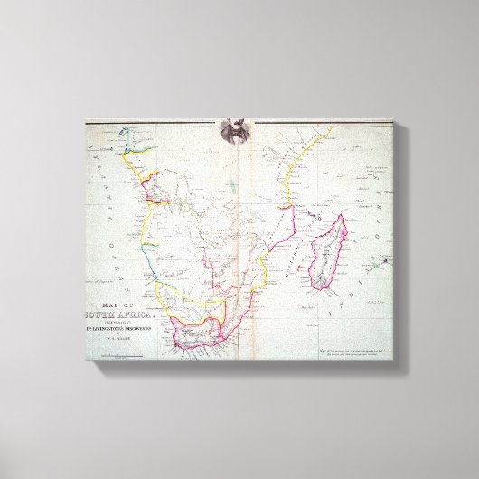 Kaart van Zuid-Afrika Canvas Afdruk (Voorkant)