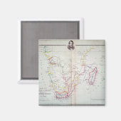 Kaart van Zuid-Afrika Magneet (Voorkant / Achterkant)