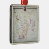 Kaart van Zuid-Afrika Metalen Ornament (Rechts)
