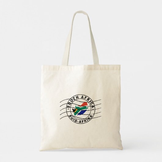Kaart van Zuid-Afrika, poststempel, reizen Tote Bag (Achterkant)