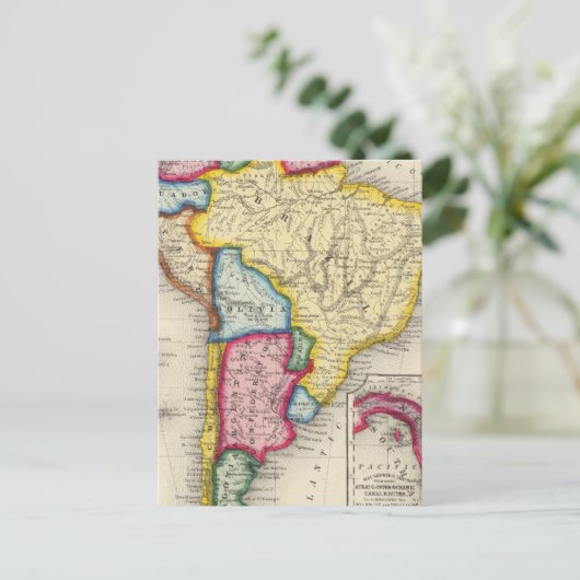 Kaart van Zuid-Amerika (Staand voorkant)