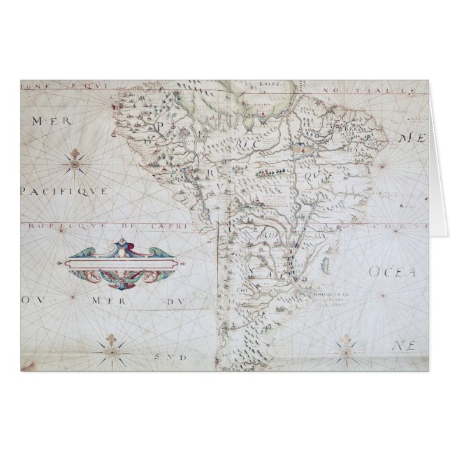 Kaart van Zuid-Amerika (Voorkant Horizontaal)