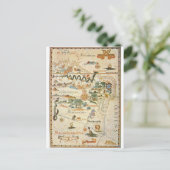 Kaart van Zuid-Amerika 1558 Briefkaart (Staand voorkant)