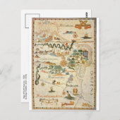 Kaart van Zuid-Amerika 1558 Briefkaart (Voorkant / Achterkant)