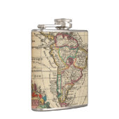  kaart van Zuid-Amerika (1747) Heupfles (Rechts)