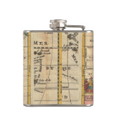  kaart van Zuid-Amerika (1747) Heupfles (Achterkant)