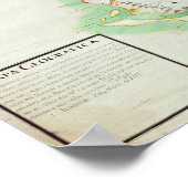 Kaart van Zuid-Amerika, 1777 Poster (Hoek)