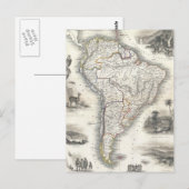 kaart van Zuid-Amerika (1850) (Voorkant / Achterkant)