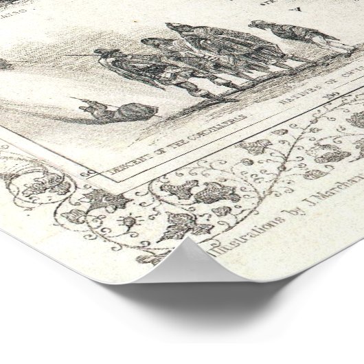  kaart van Zuid-Amerika (1850) Poster (Hoek)