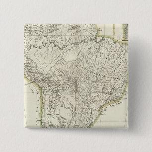 Kaart van Zuid-Amerika 3 Vierkante Button 5,1 Cm