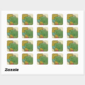 Kaart van Zuid-Amerika 3 Vierkante Sticker (Vel)