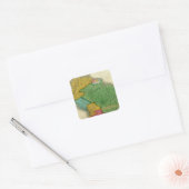 Kaart van Zuid-Amerika 3 Vierkante Sticker (Envelop)