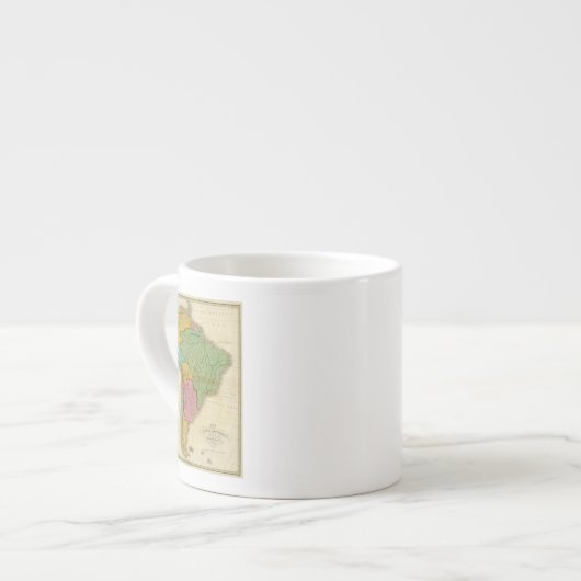 Kaart van Zuid-Amerika 4 Espresso Kop (Links)