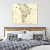 Kaart van Zuid-Amerika Canvas Afdruk (Insitu (Slaapkamer))
