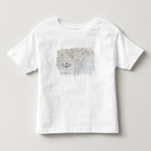 Kaart van Zuid-Amerika Kinder Shirts (Voorkant)