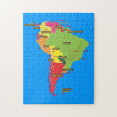 Kaart van Zuid-Amerika Legpuzzel (Verticaal)