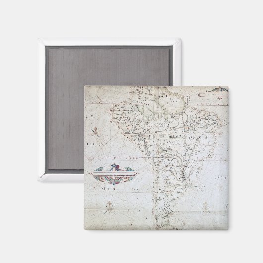 Kaart van Zuid-Amerika Magneet (Voorkant / Achterkant)