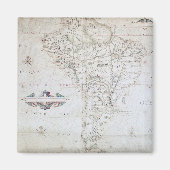 Kaart van Zuid-Amerika Magneet (Voorkant)