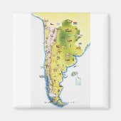 Kaart van Zuid-Amerika Magneet (Voorkant)