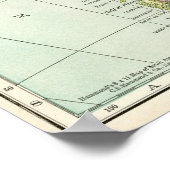 kaart van Zuid-Amerika Poster (Hoek)