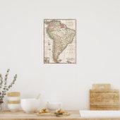 kaart van Zuid-Amerika Poster (Keuken)