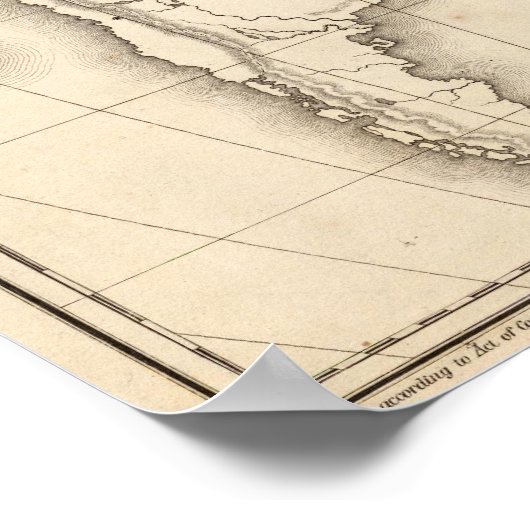 Kaart van Zuid-Amerika Poster (Hoek)