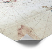 Kaart van Zuid-Amerika Poster (Hoek)