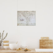 Kaart van Zuid-Amerika Poster (Keuken)