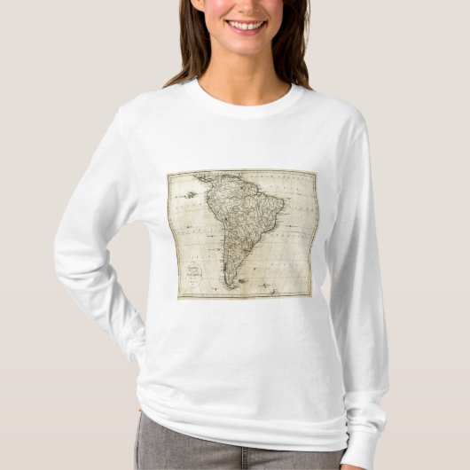 Kaart van Zuid-Amerika T-shirt (Voorkant)