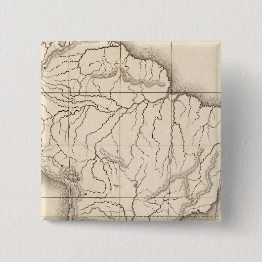 Kaart van Zuid-Amerika Vierkante Button 5,1 Cm (Voorkant)