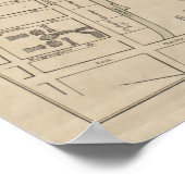  kaart van Zuid-Boston (1880) Poster (Hoek)