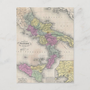  kaart van Zuid-Italië (1853)