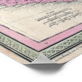  kaart van Zuid-Italië (1853) Poster (Hoek)